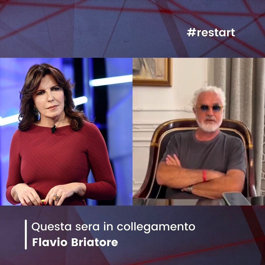 Flavio Briatore Stasera seguitemi su Rai 2, a  in collegamento con  alle 23:15...