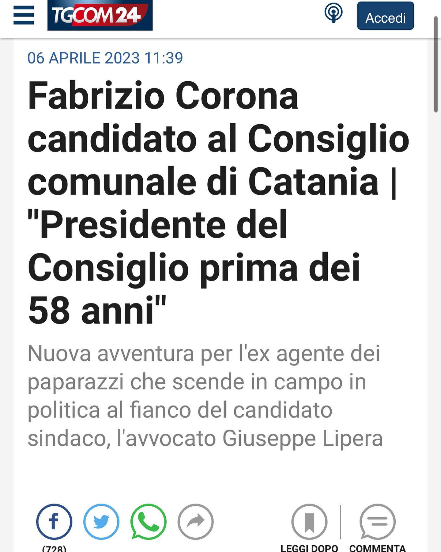 Fabrizio Corona Questa e’ la libertà.. questa e’ l’Italia che voglio. Basta con questa cultura f...