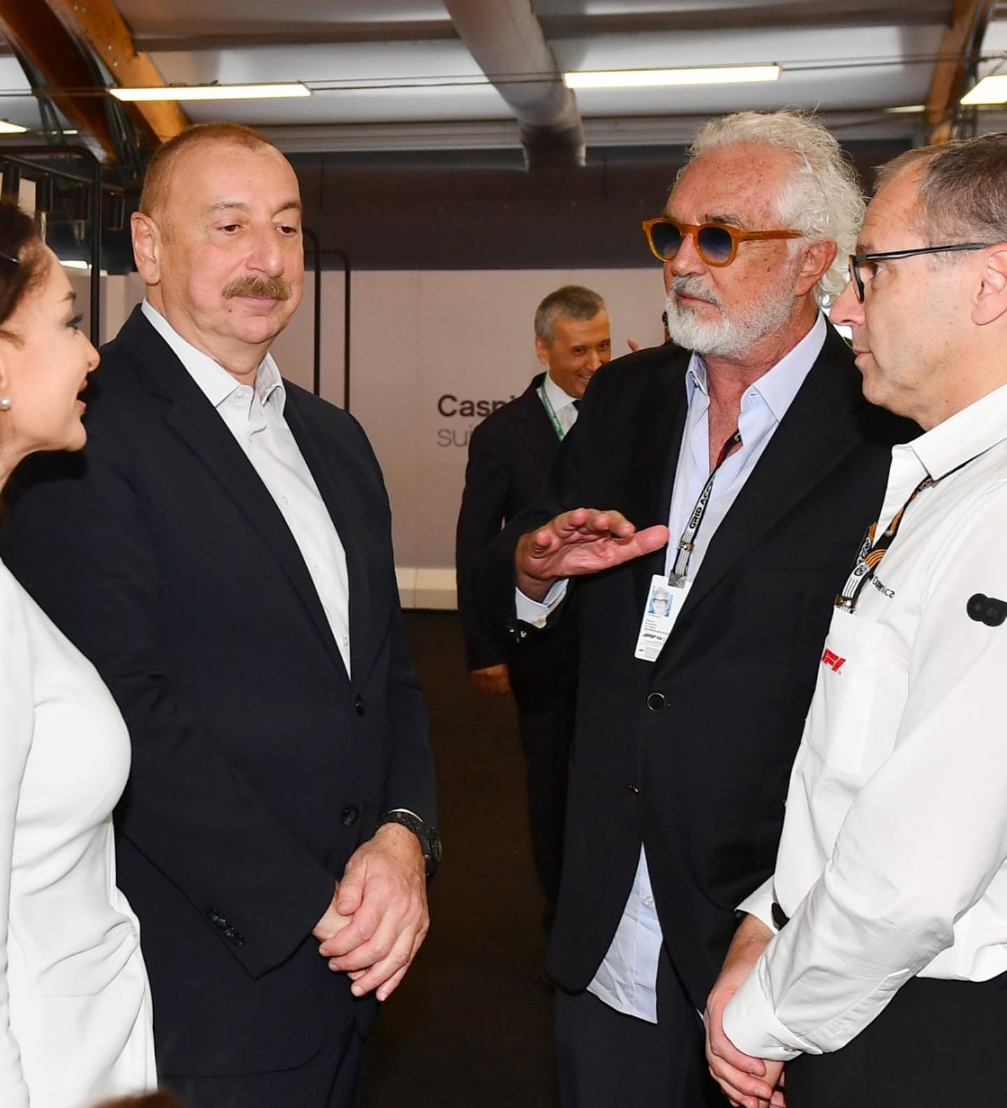 Flavio Briatore With Azerbaijan President Ilham Alyev, the First Lady Mehriban Aliyeva and...