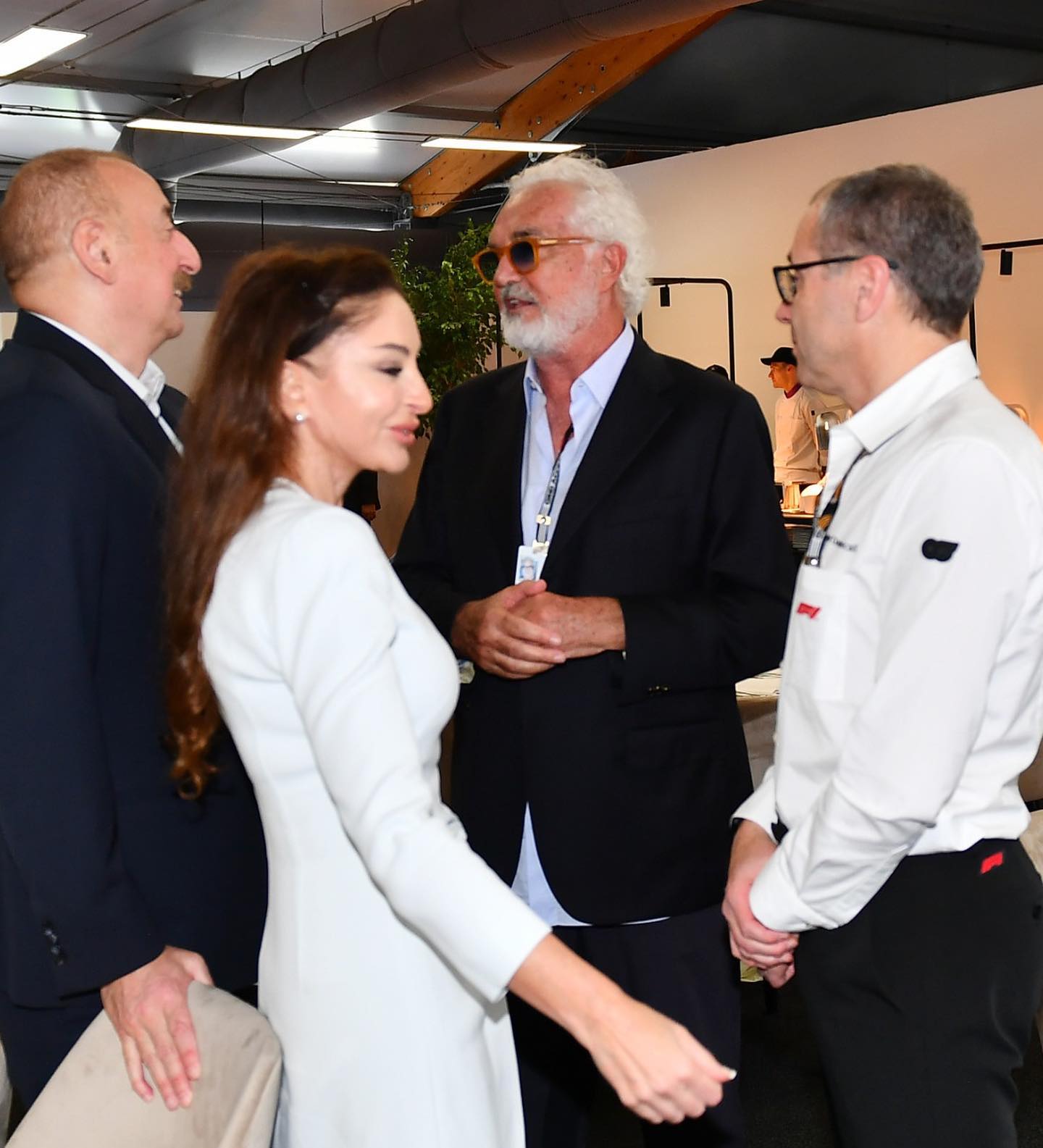 Flavio Briatore With Azerbaijan President Ilham Alyev, the First Lady Mehriban Aliyeva and...