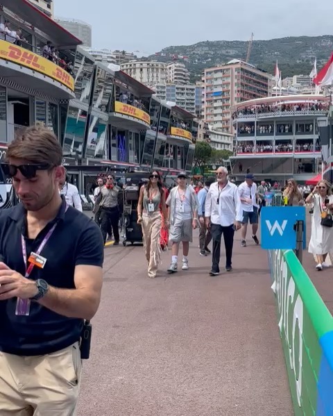 Flavio Briatore Con  e  al Gran Premio di Monaco...