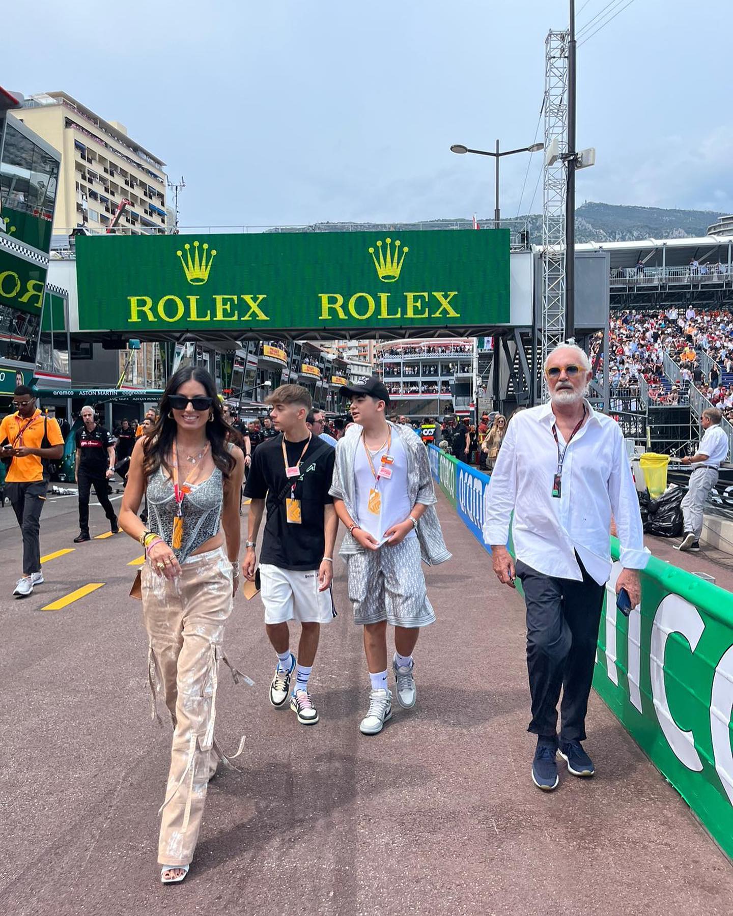 Flavio Briatore Con  e  al Gran Premio di Monaco...