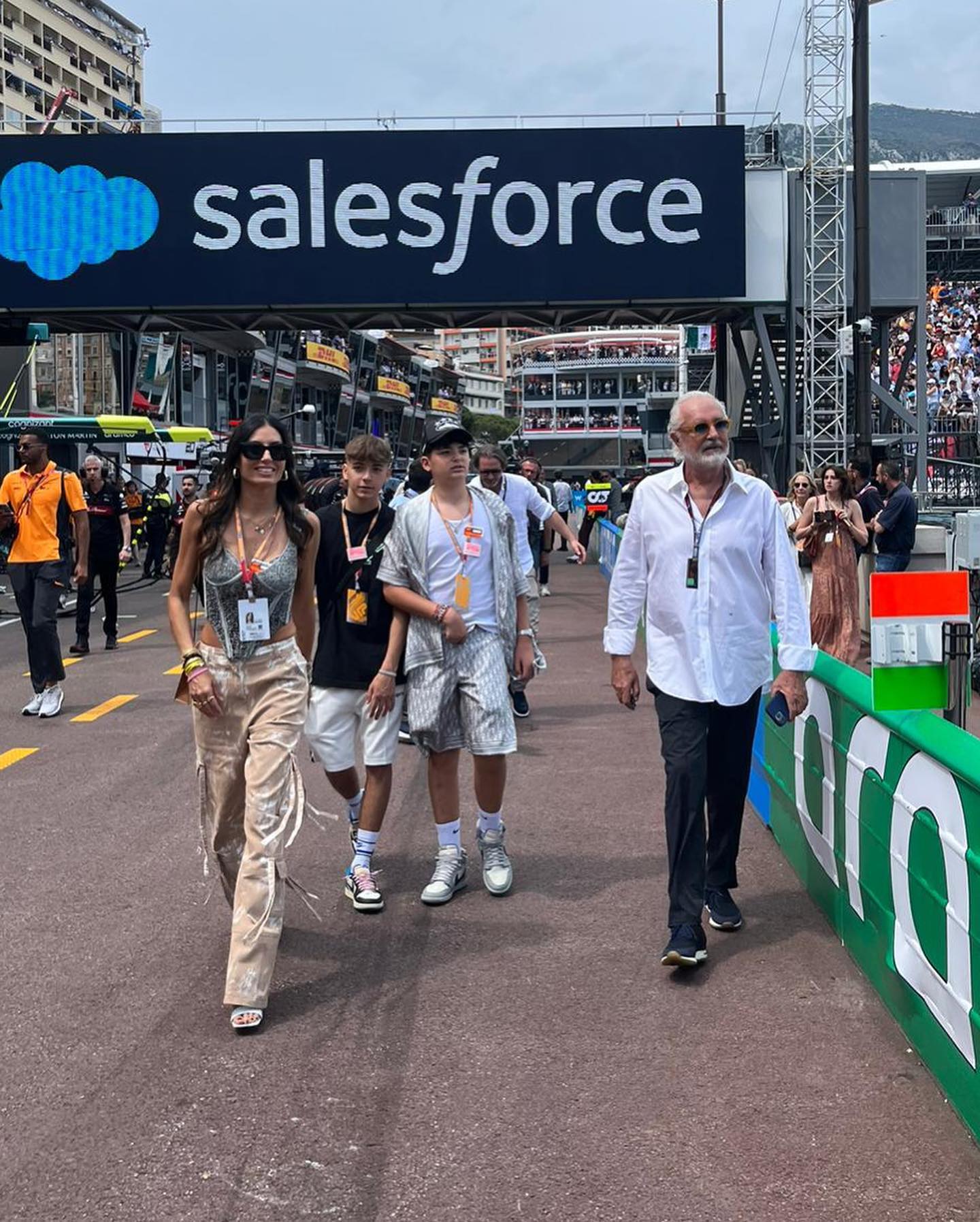 Flavio Briatore Con  e  al Gran Premio di Monaco...