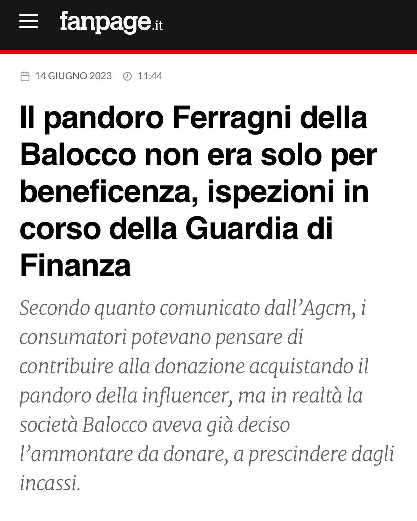 Selvaggia Lucarelli Stamattina tutti i giornali stanno riportando la notizia dell’indagine dell’Anti...