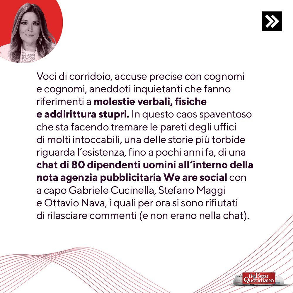 Selvaggia Lucarelli Alessandr*, ex dipendente We Are Social: “Una sera ho letto per ore quei messagg...