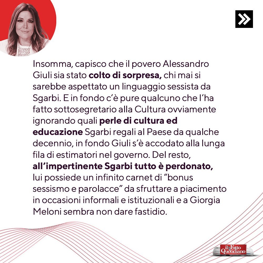 Selvaggia Lucarelli Quante lacrime di coccodrillo contro le sparate di Sgarbi e Morgan al Maxxi. Pec...