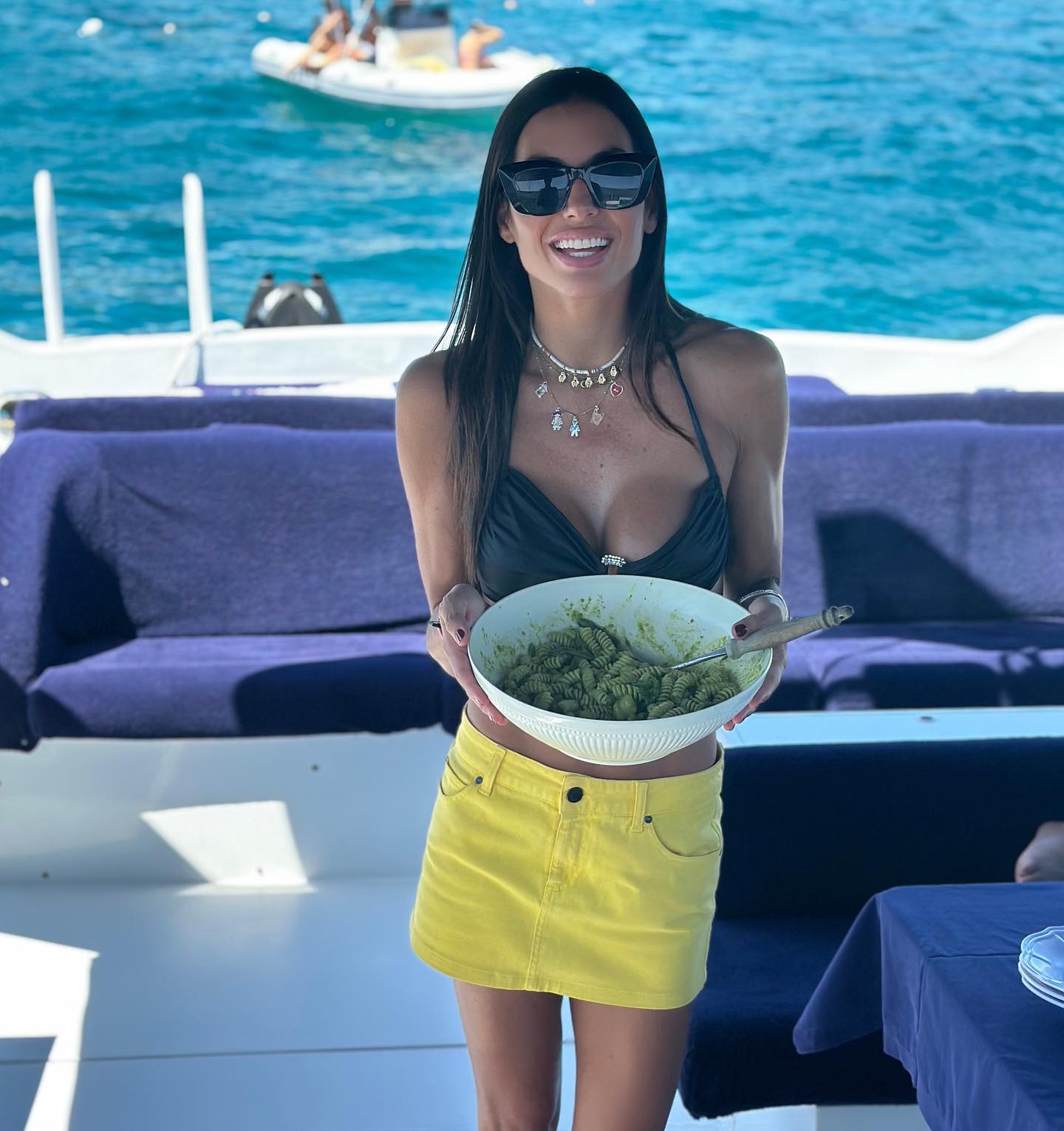 Elisabetta Gregoraci • Sea ,pasta and my favourite person...