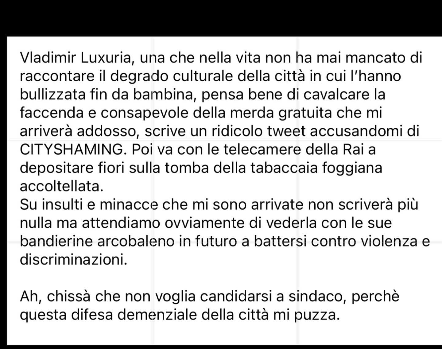 Selvaggia Lucarelli Storia di una battuta su Foggia e la gara al peggiore. (gallery)...