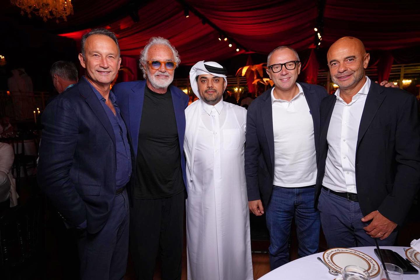 Flavio Briatore At  with Andrea Zappia,  Stefano Domenicali e...