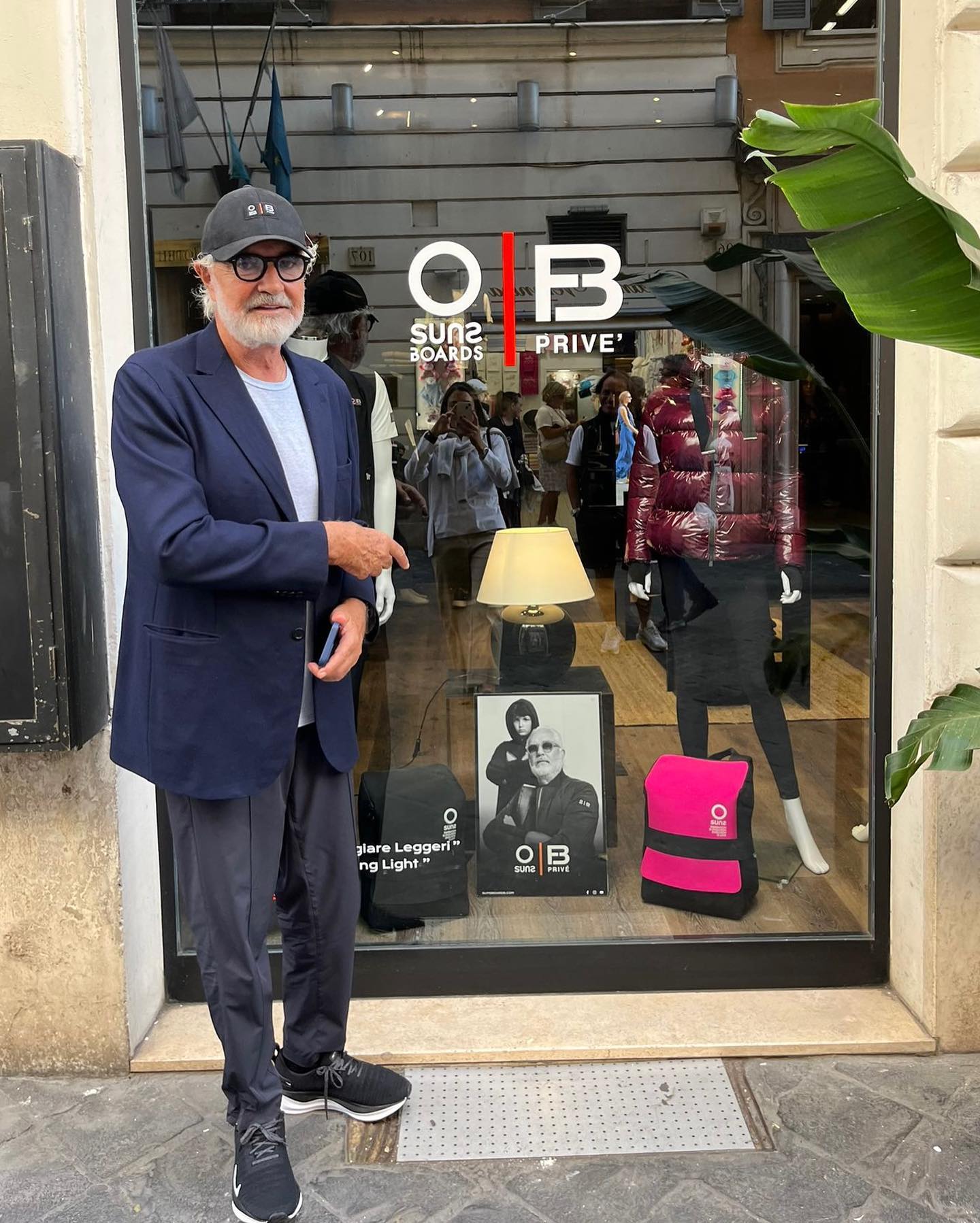 Flavio Briatore Visita al negozio FB Privé by  in Via Frattina a Roma...