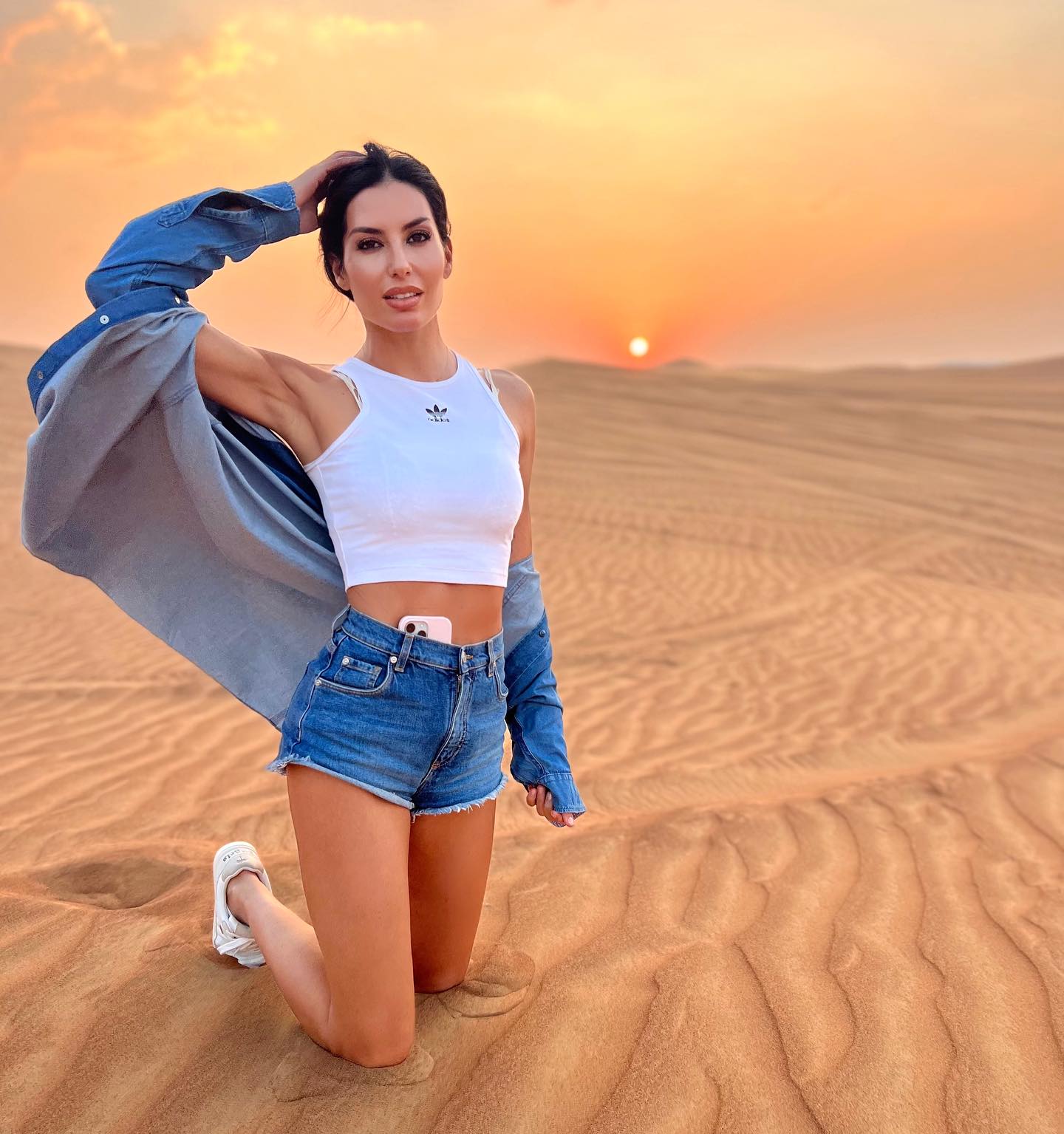 Elisabetta Gregoraci • Sun goes down in the desert...