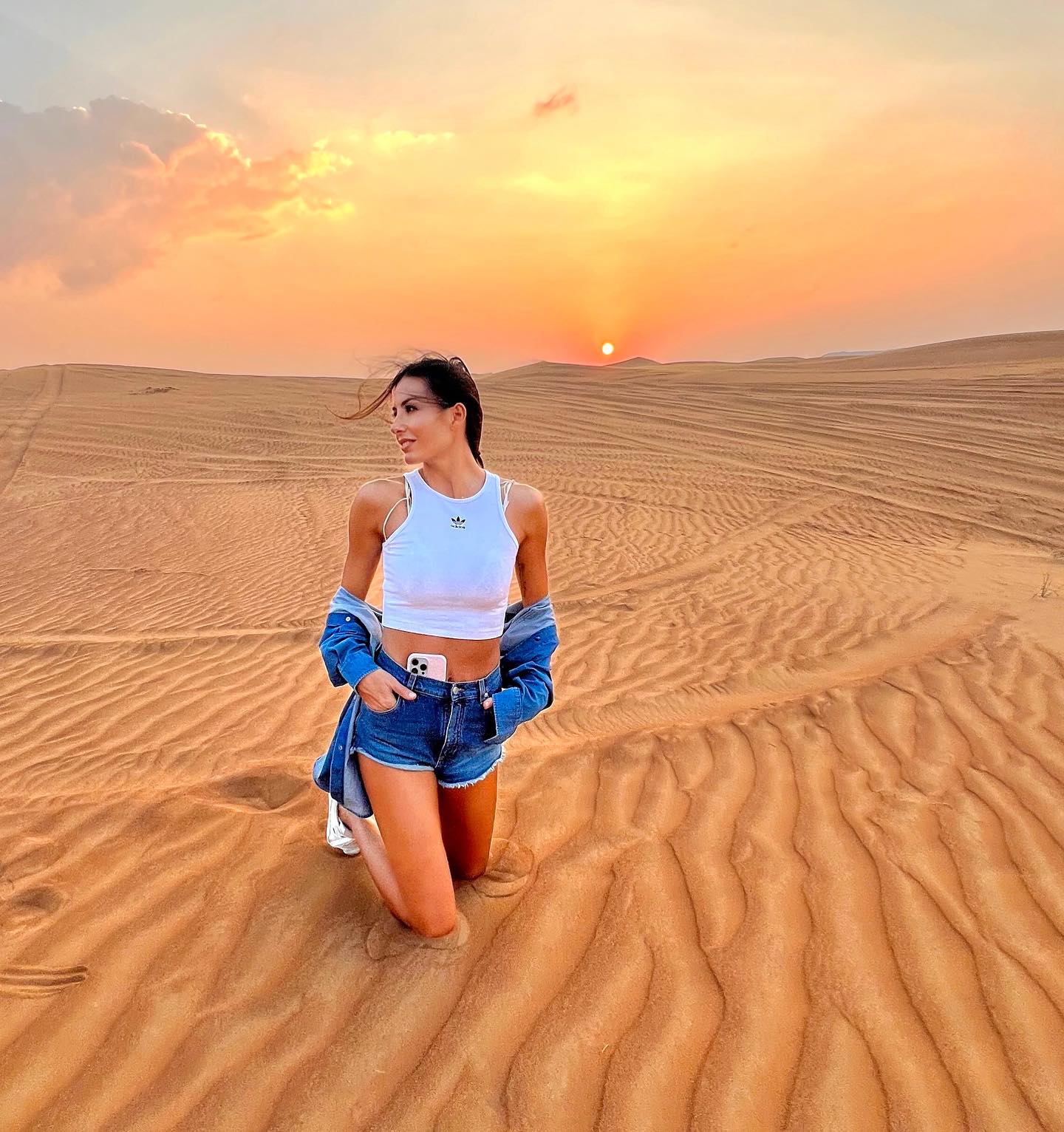 Elisabetta Gregoraci • Sun goes down in the desert...