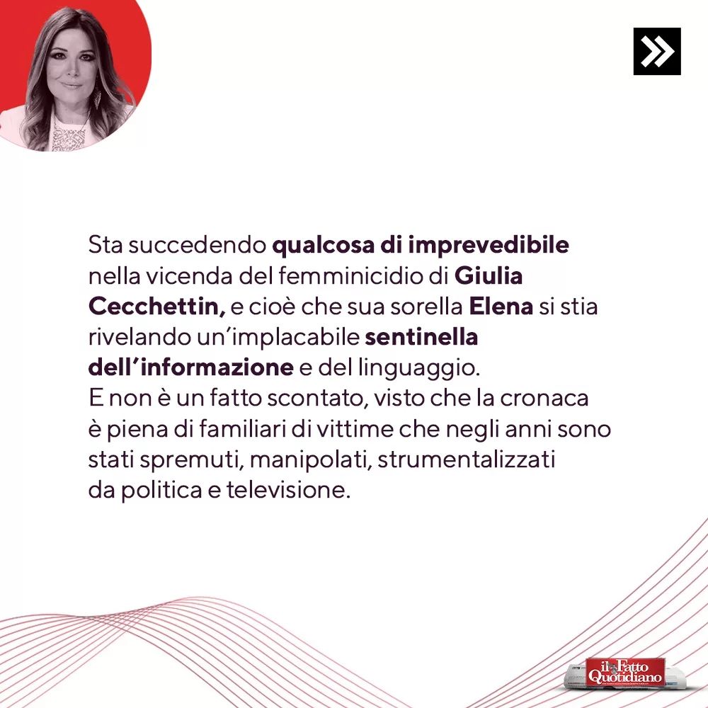 Selvaggia Lucarelli In queste ore di lutto e indignazione per la morte di Giulia Cecchettin, assassi...