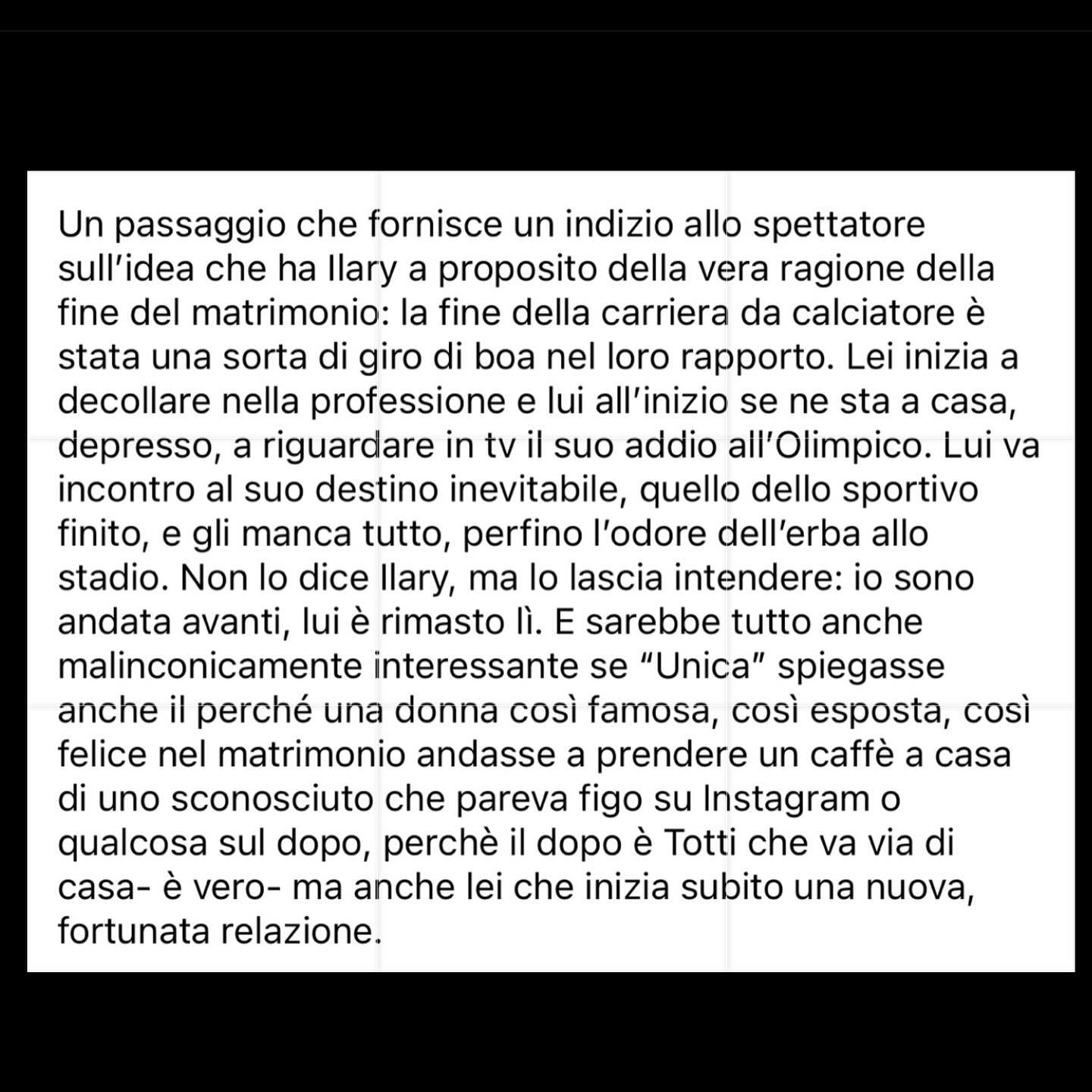 Selvaggia Lucarelli Il pensiero unico di “Unica”: quello di Ilary. Il mio articolo sul Fatto di oggi...