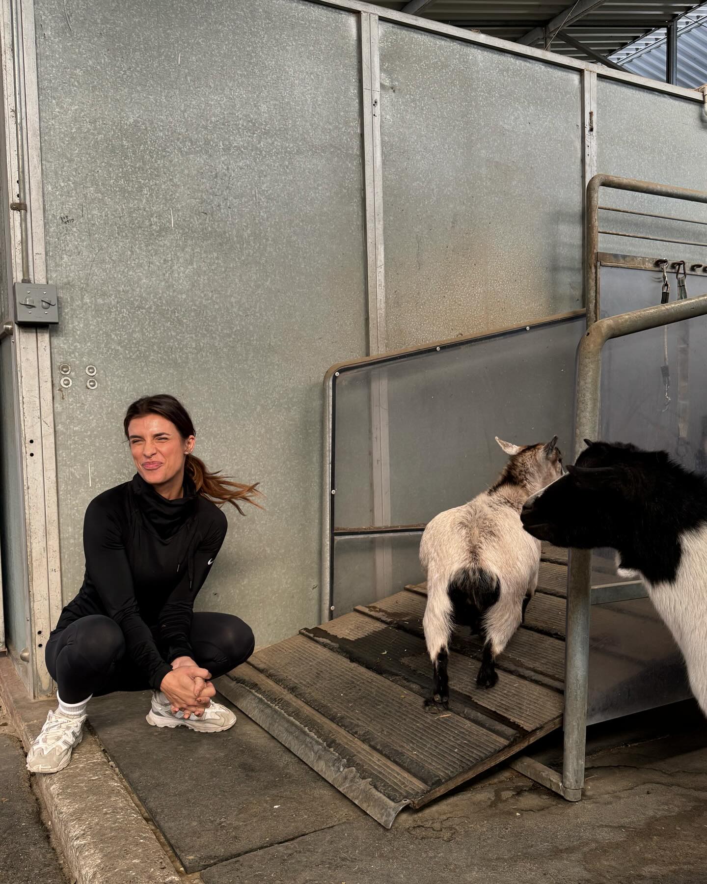 Elisabetta Canalis -Today in LA
- I love goats and sometimes I get some love back 
-my mom, her sis...