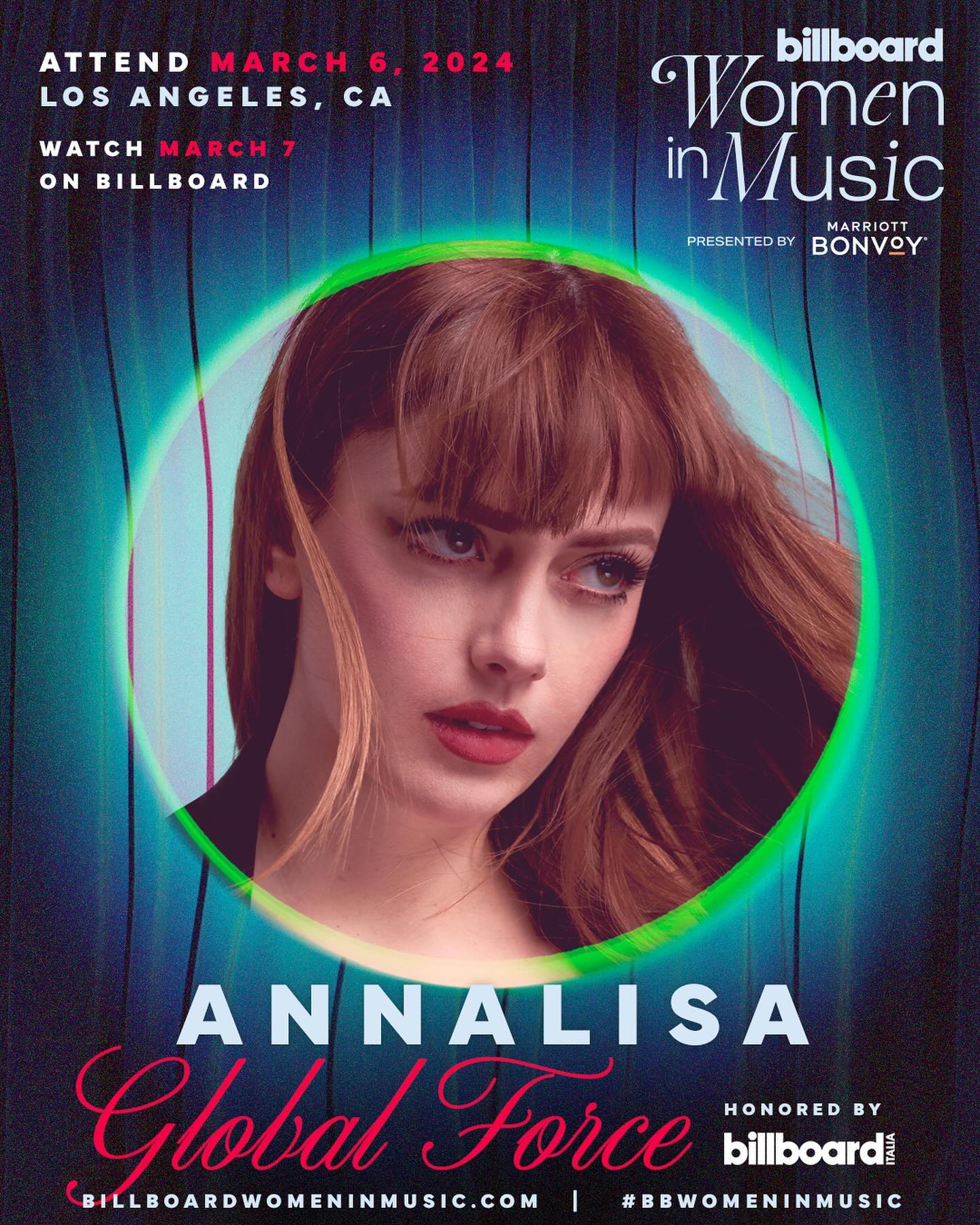 Annalisa will be honored by  with the GLOBAL FORCE award at  

Get tickets to be there on...