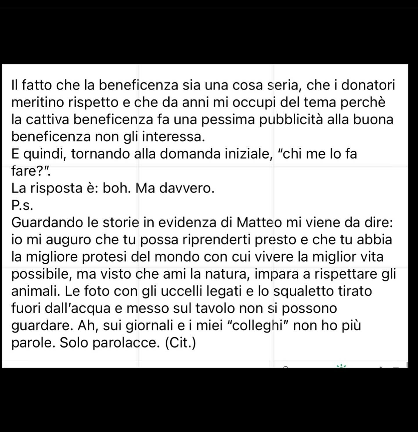 Selvaggia Lucarelli La storia di un ragazzo, uno squalo, una raccolta fondi che non aveva senso e “c...