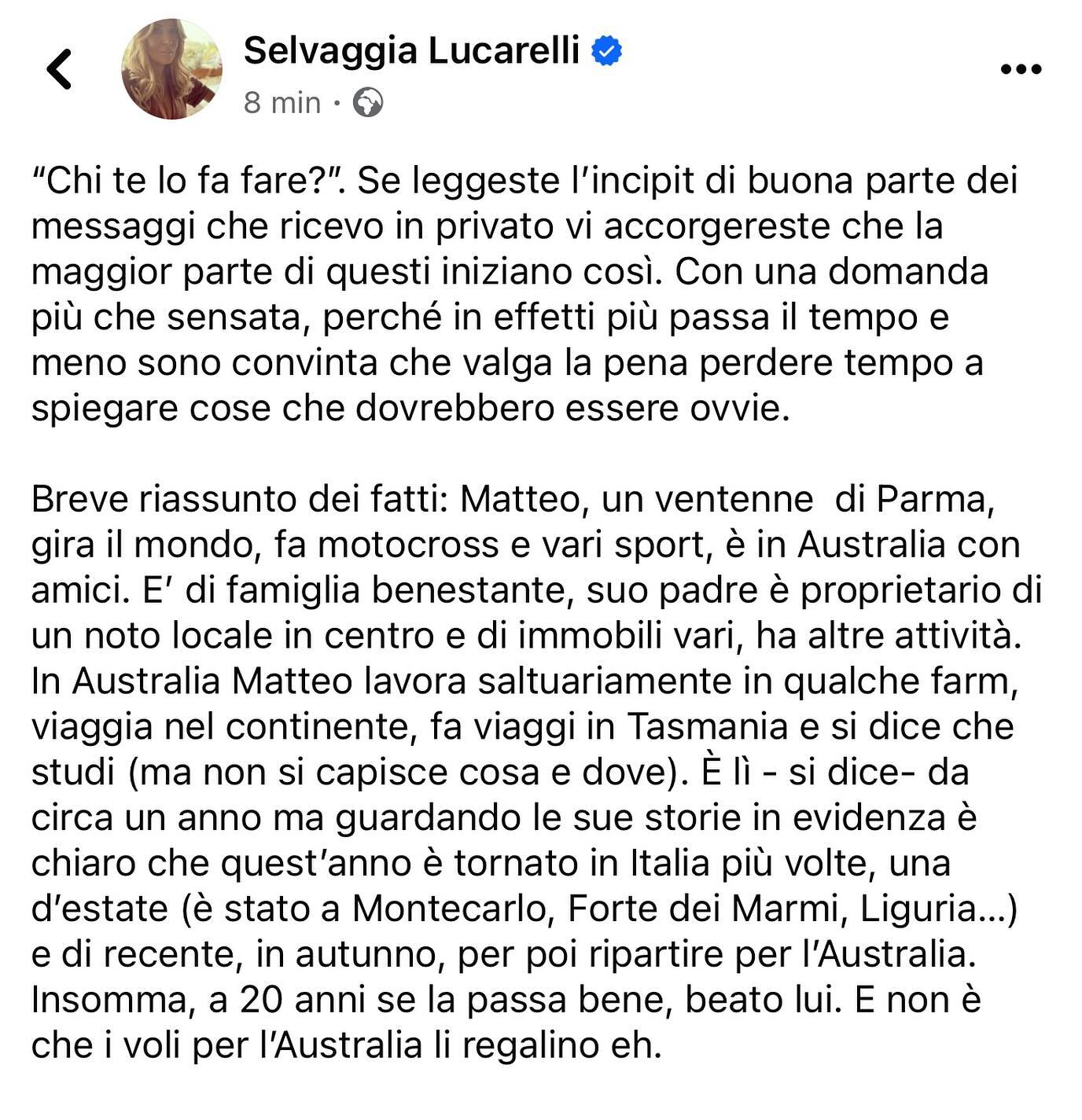 Selvaggia Lucarelli La storia di un ragazzo, uno squalo, una raccolta fondi che non aveva senso e “c...