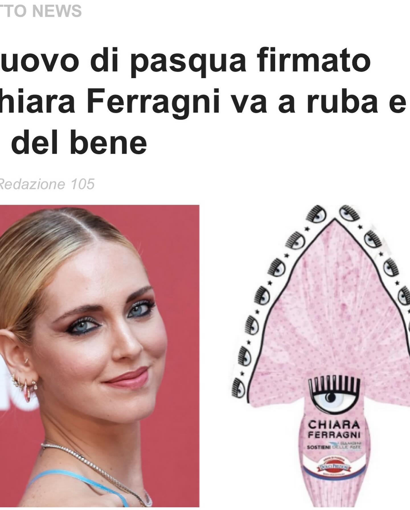 Selvaggia Lucarelli Oggi sul Fatto scrivo di come la promozione delle uova di Pasqua benefiche di Ch...