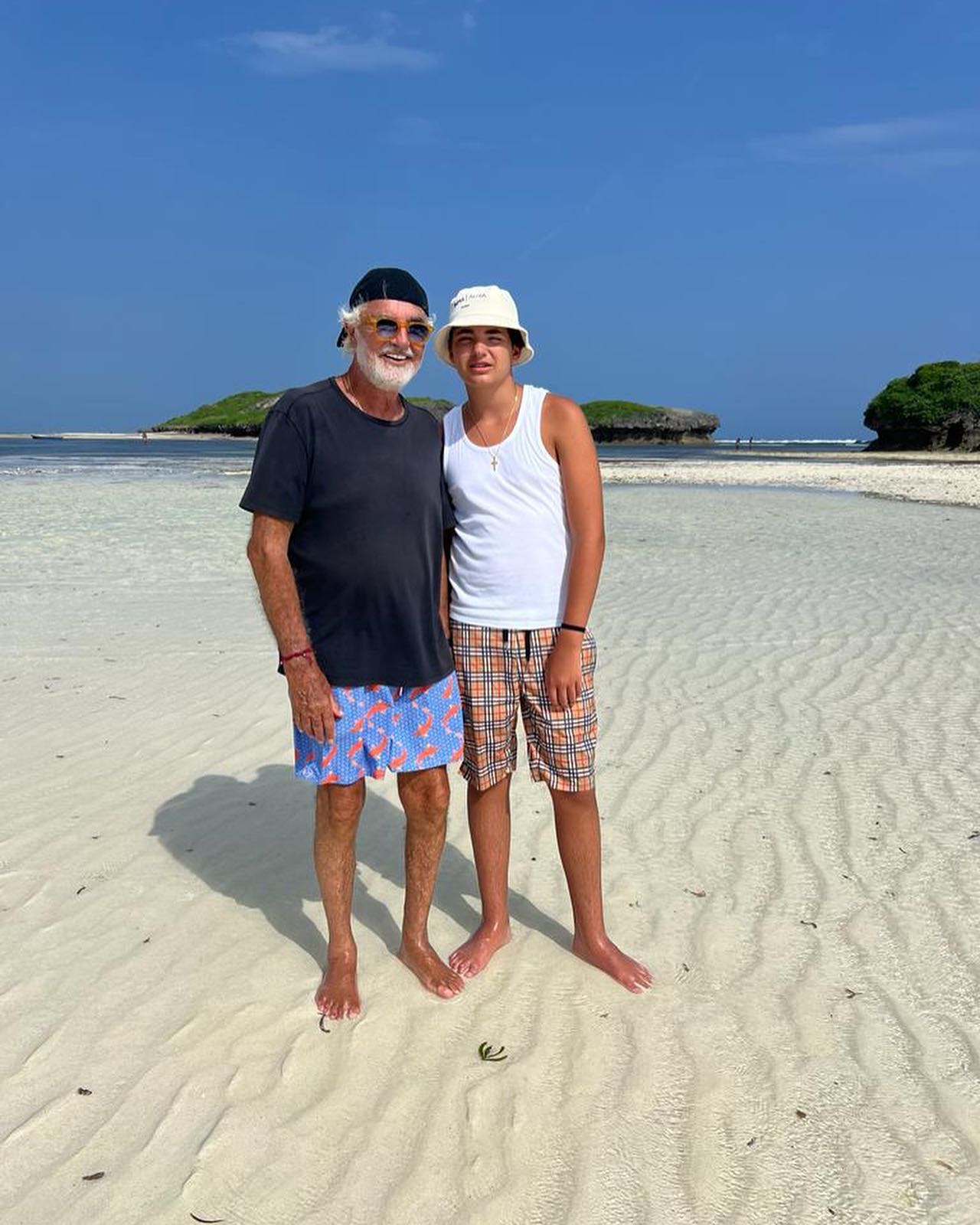 Flavio Briatore Walk on the beach with...