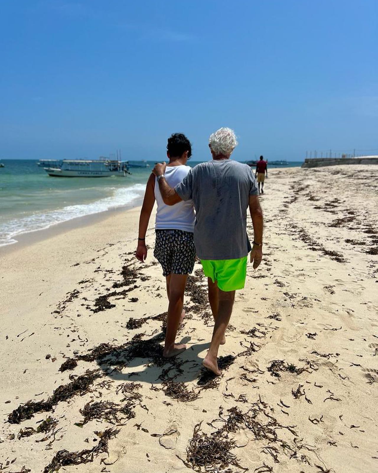 Flavio Briatore Walk on the beach with...