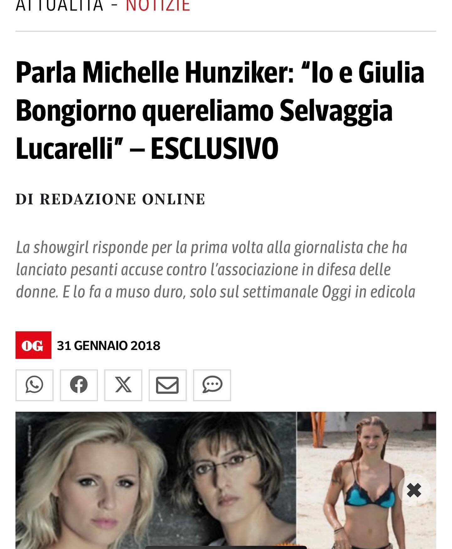 Selvaggia Lucarelli Nel 2018 (vedere gallery) era uscita una mia inchiesta in due puntate sul Fatto ...