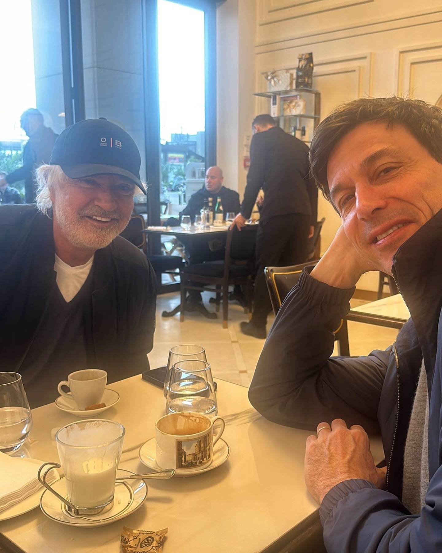 Flavio Briatore Colazione con Toto Wolff a...