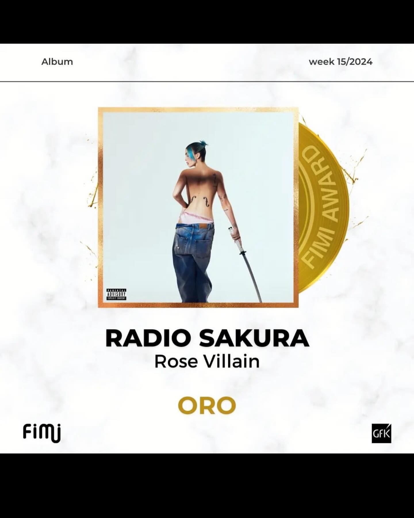 Rose Villan RADIO SAKURA DISCO D’ORO...