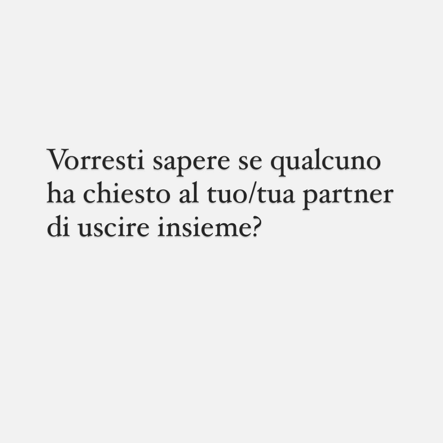 Elisabetta Canalis Nella tua relazione:
se qualcuno chiedesse  al tuo/a partner di uscire , vorrest...