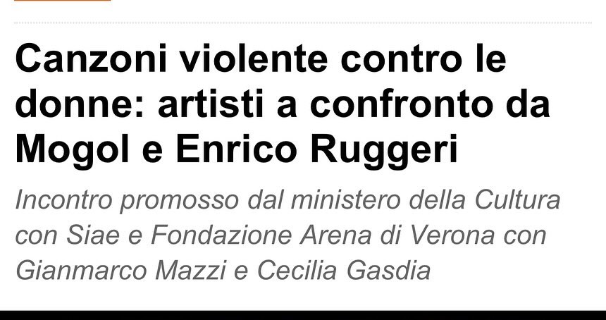 Selvaggia Lucarelli Le infinite perle del ministero della CULTURA. “Canzoni violente contro le donne...