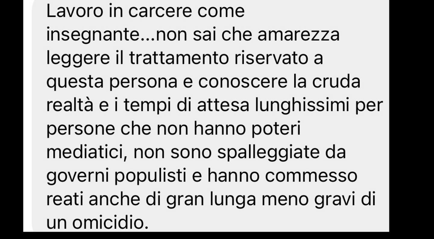 Selvaggia Lucarelli Non so se è più pietoso a) il racconto di Forti sull’accoglienza da RE  in carce...