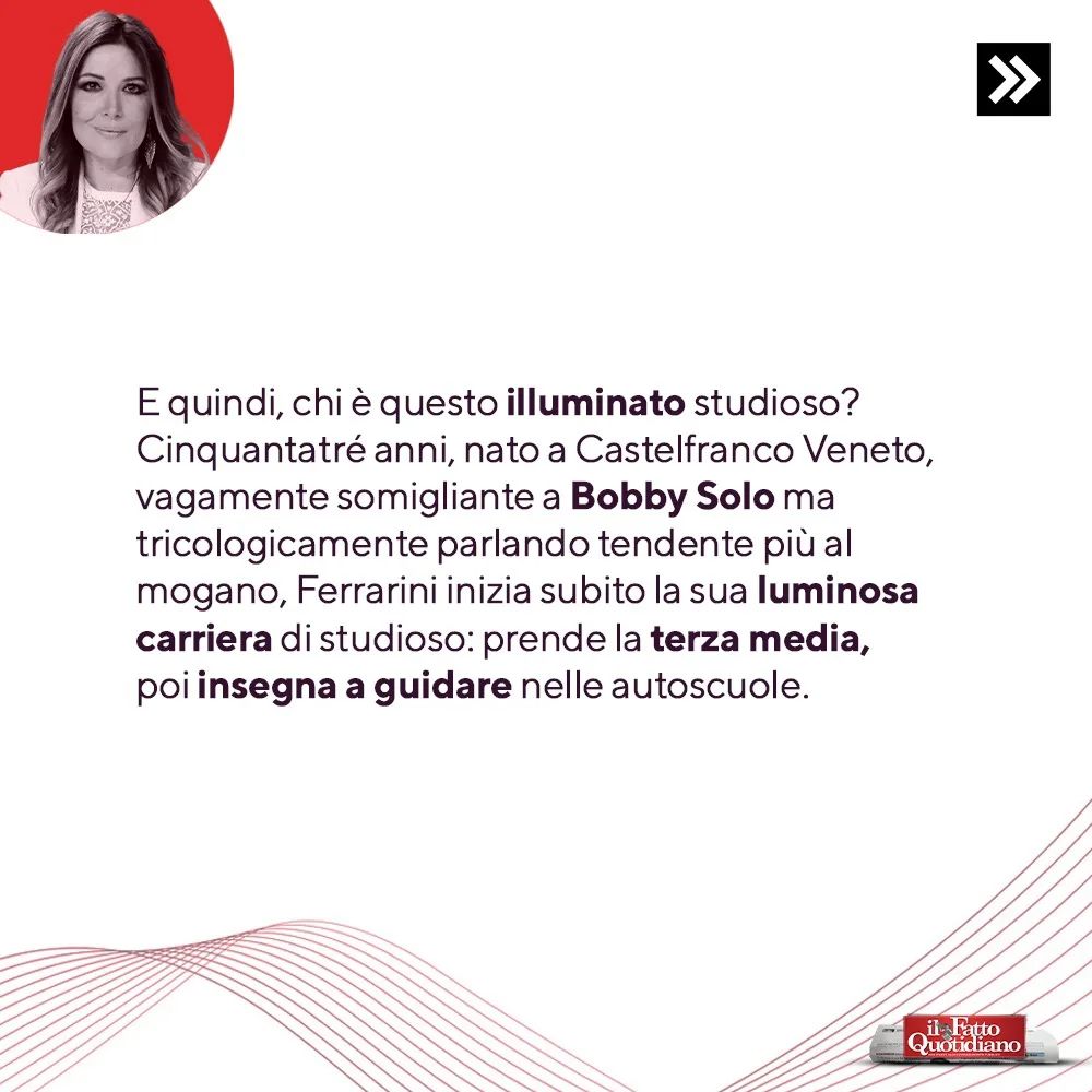 Selvaggia Lucarelli Migliaia di “fedeli”. Terza media, fa l’insegnante per automobilisti. Incontra l...