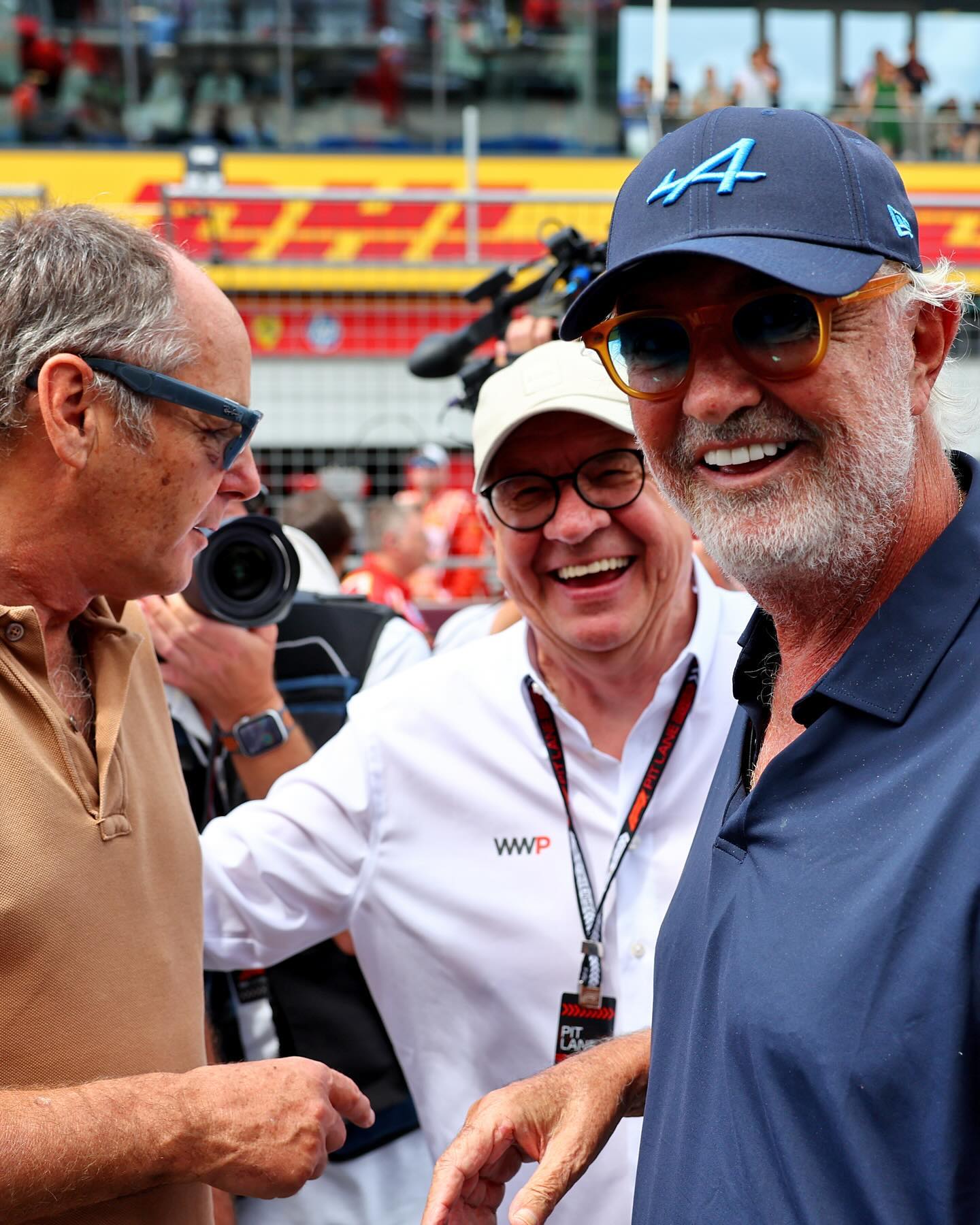 Flavio Briatore Today on the starting grid at the Austrian GP...