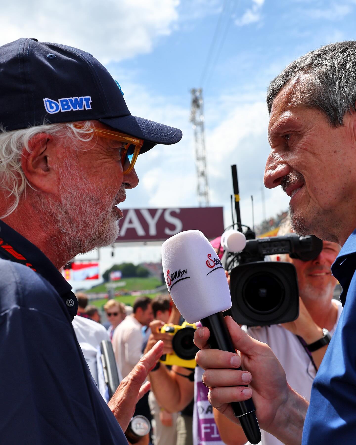 Flavio Briatore Today on the starting grid at the Austrian GP...