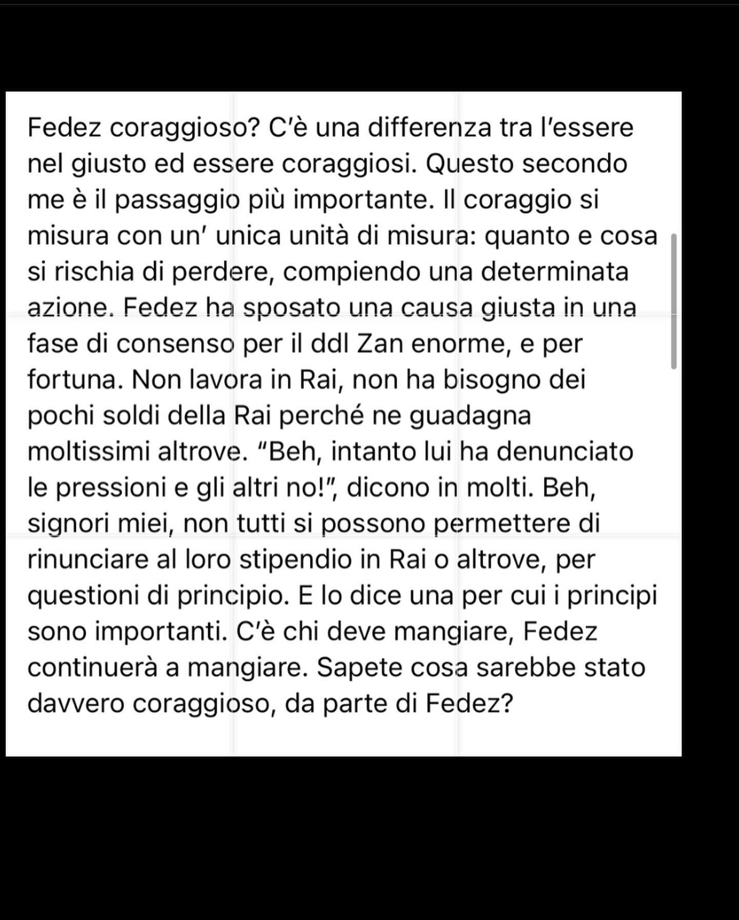 Selvaggia Lucarelli Sul caso Fedez la penso così. (scorrere la gallery per leggere tutto)...