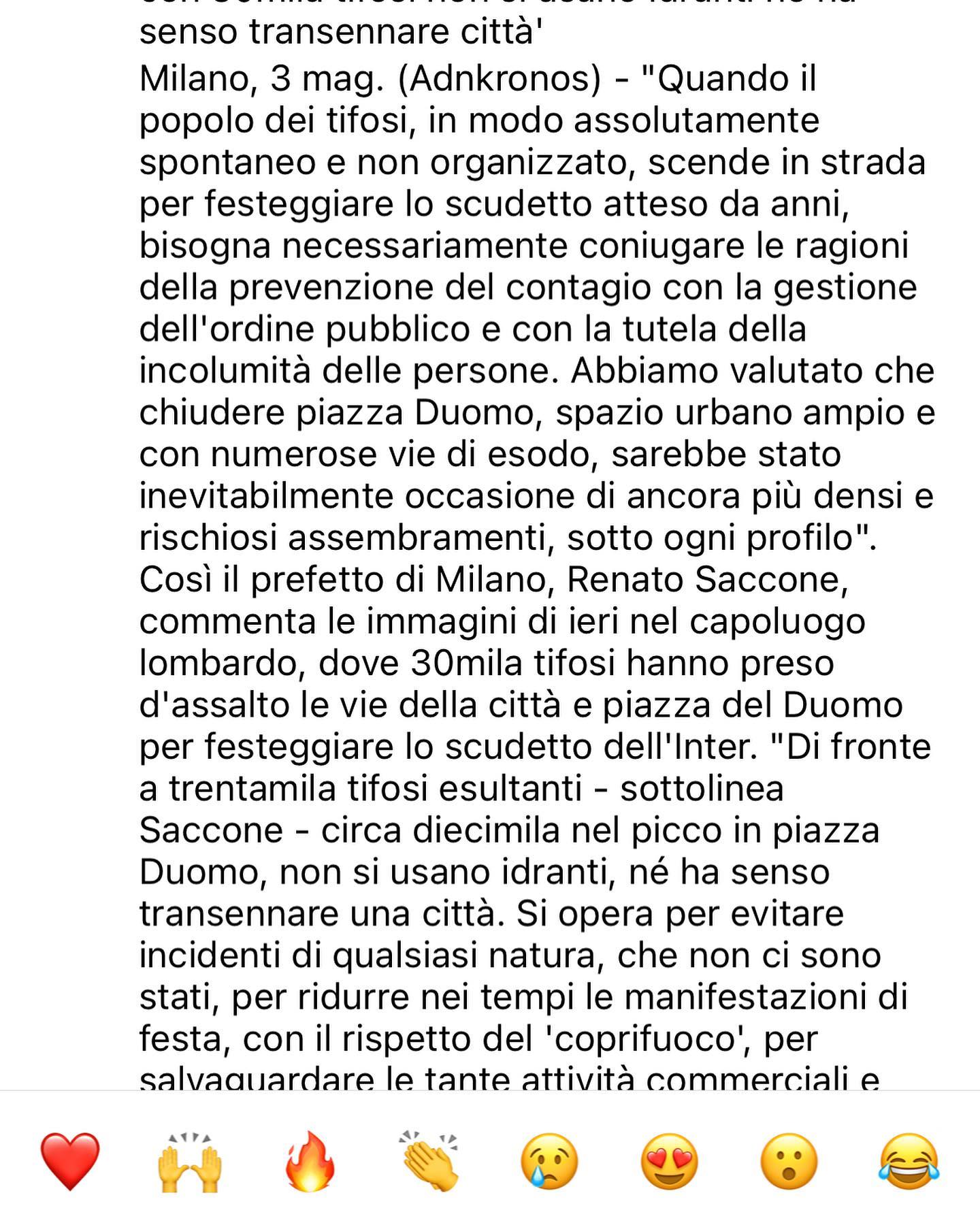 Selvaggia Lucarelli Il sindaco di Milano Beppe Sala, sugli assembramenti per lo scudetto in piazza D...