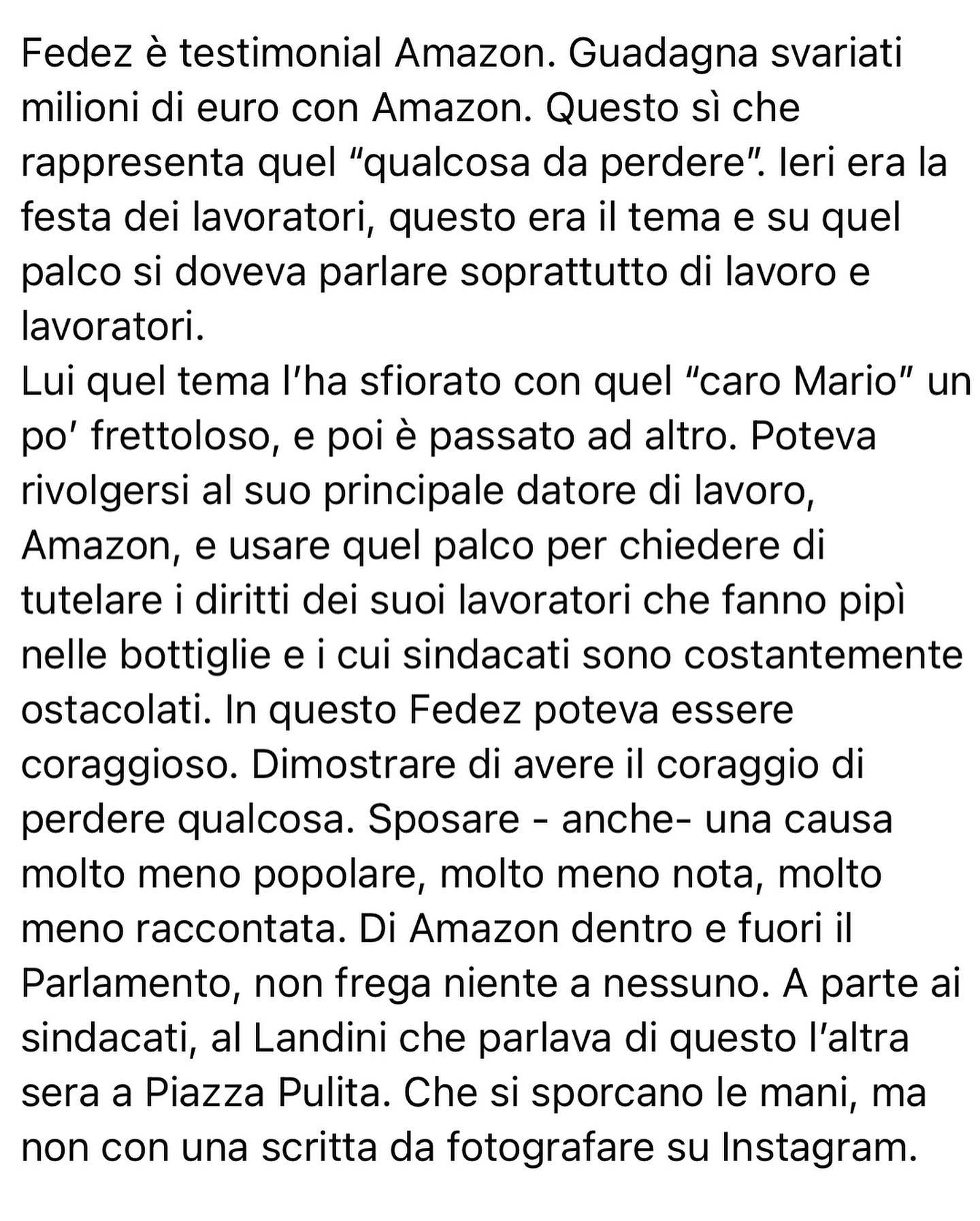 Selvaggia Lucarelli Sul caso Fedez la penso così. (scorrere la gallery per leggere tutto)...