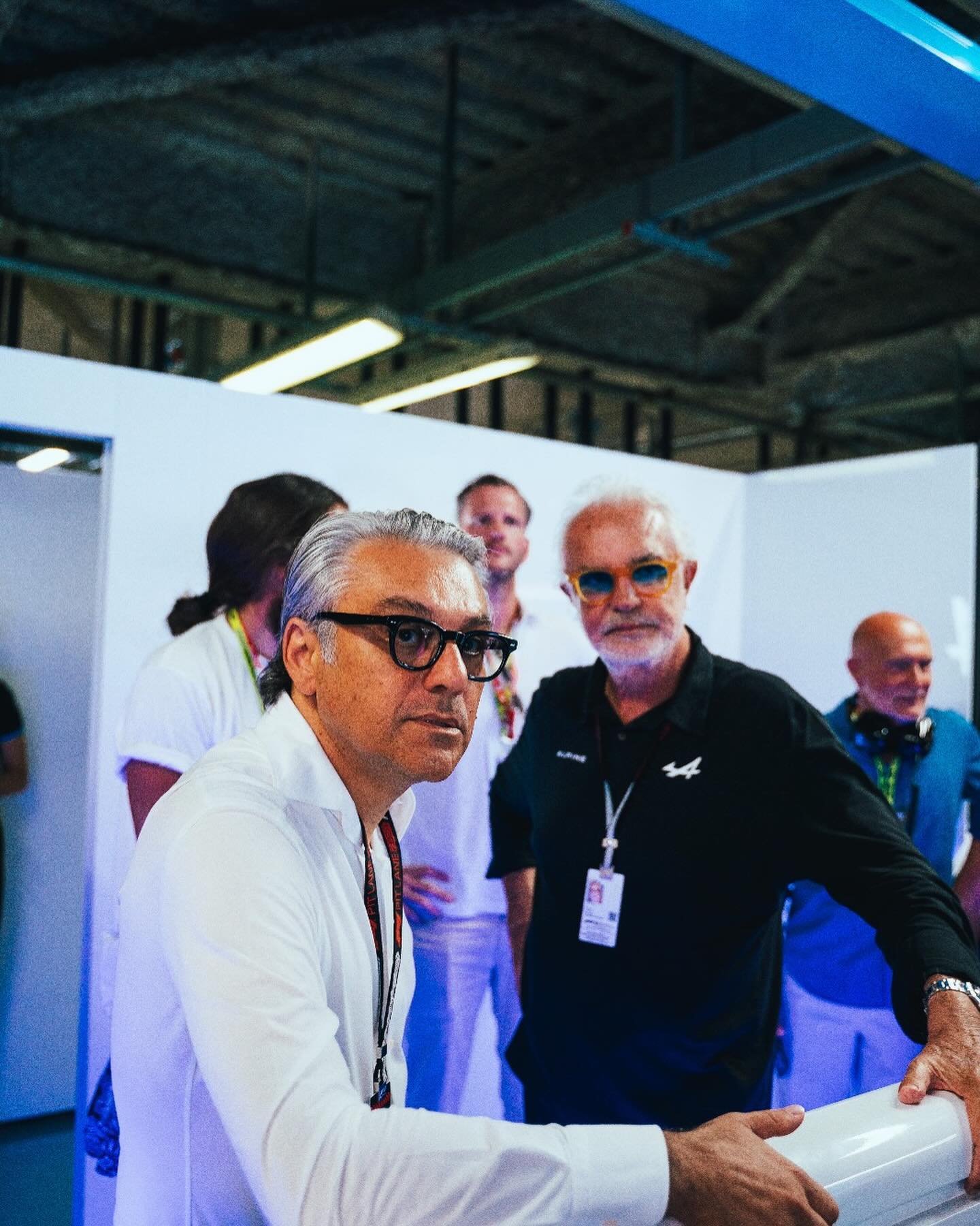 Flavio Briatore With Chris Horner, Luca de Meo and Stefano Domenicali at the Italian GP...