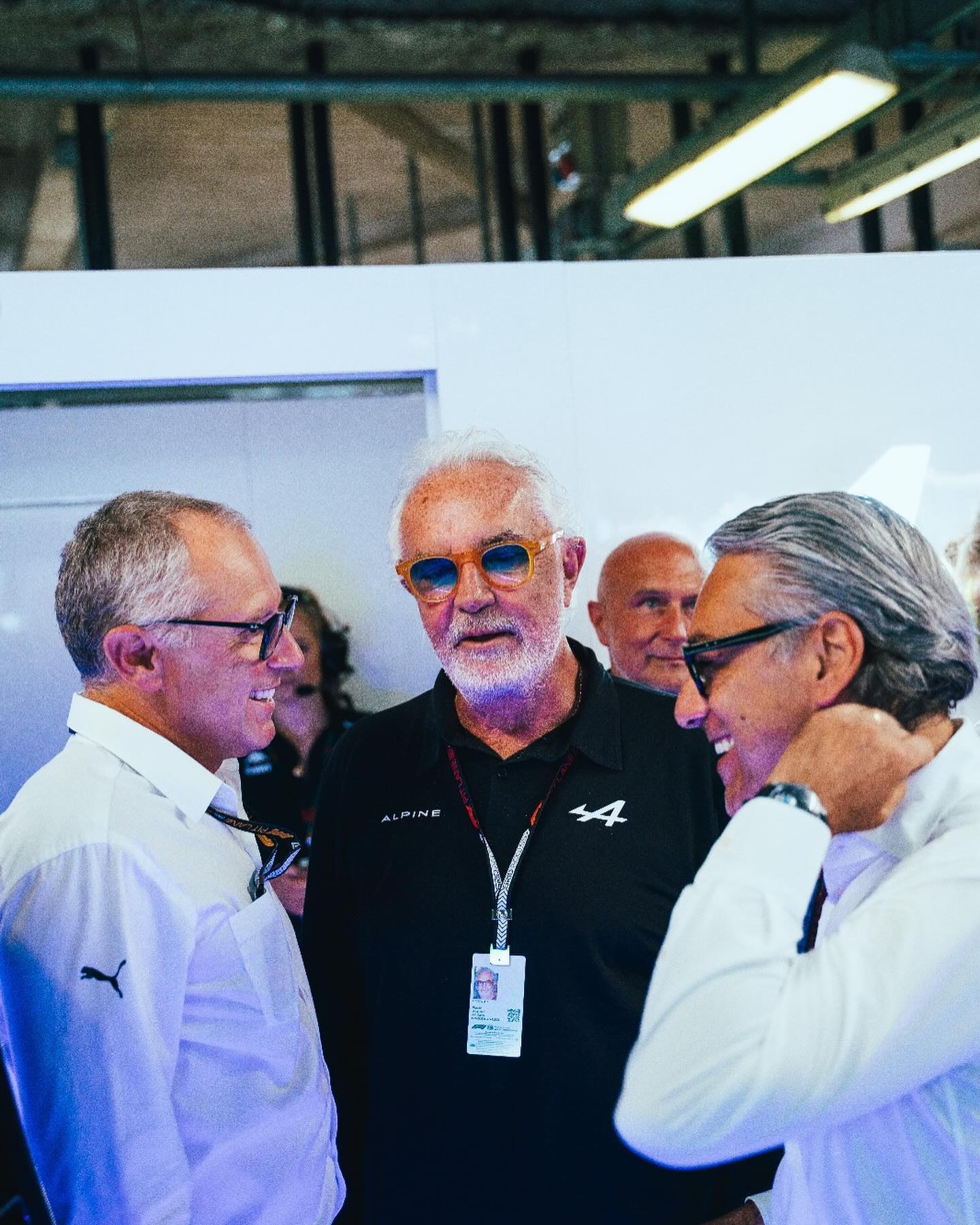 Flavio Briatore With Chris Horner, Luca de Meo and Stefano Domenicali at the Italian GP...