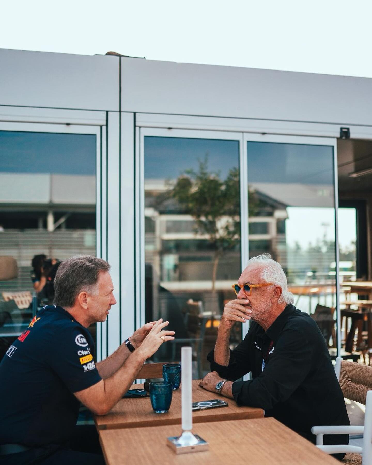 Flavio Briatore With Chris Horner, Luca de Meo and Stefano Domenicali at the Italian GP...