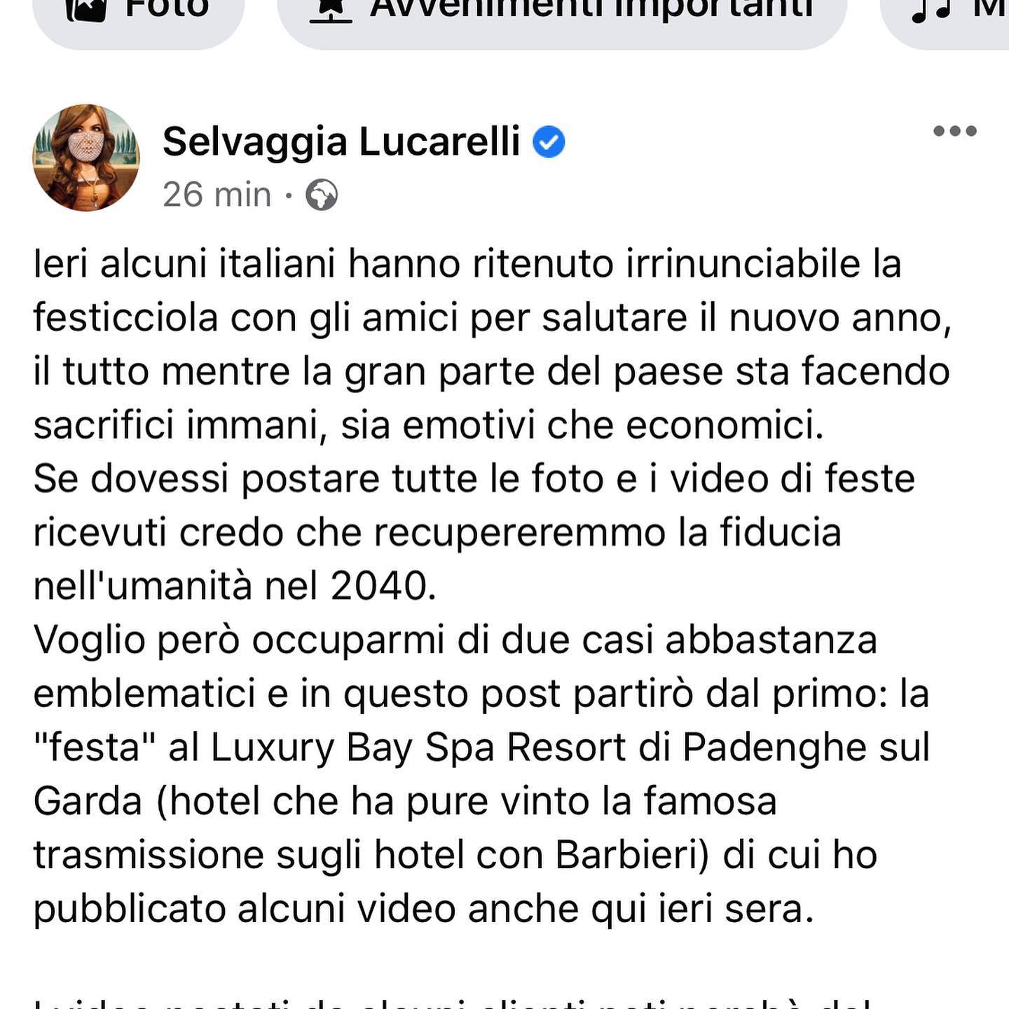 Selvaggia Lucarelli Oggi Ivan Favalli, proprietario dello  si difende dalle accuse riguardo la festi...