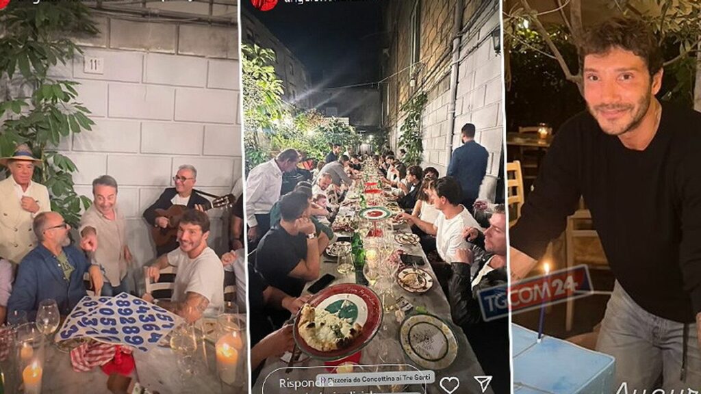 Pizzeria party in Naples for Stefano De Martino's 35th birthday